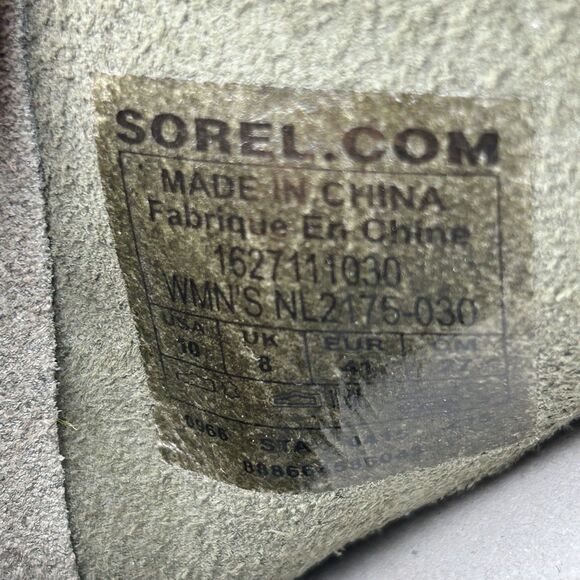 Sorel Womens Tall Cate the Great Wedge Boots Size 10 Heeled Leather Charcoal - Picture 3 of 16